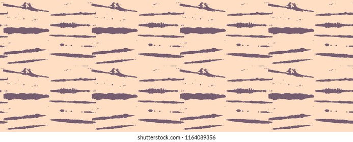 Japanese Kimono Vector Seamless Pattern, Trendy Tie Dye Organic Texture. Wabi Sabi Ikat Geo Texture, Asian Fashion Textile Watercolour Batik Print. Textured Shibori Geometric Seamless Summer Pattern