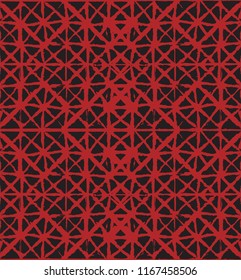 Japanese Kimono Vector Seamless Pattern, Trendy Tie Dye Geisha Ornament. Wabi Sabi Ikat Geo Texture, Asian Kimono Fashion Watercolour Batik Prints. Hand Painted Shibori Geometric Seamless Design