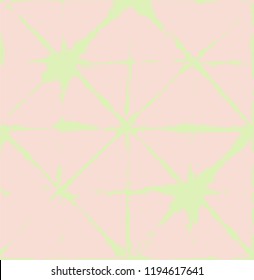 Japanese Kimono Vector Seamless Pattern, Artistic Tie Dye Geisha Ornament. Wabi Sabi Ikat Geo Texture, Asian Kimono Textile Watercolor Batik Design. Trendy Shibori Geometric Seamless Summer Pattern