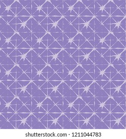Japanese Kimono Vector Seamless Pattern, Trendy Tie Dye Geisha Ornament. Wabi Sabi Ikat Geo Texture, Asian Kimono Textile Watercolour Batik Prints. Textured Shibori Geometric Seamless Summer Pattern
