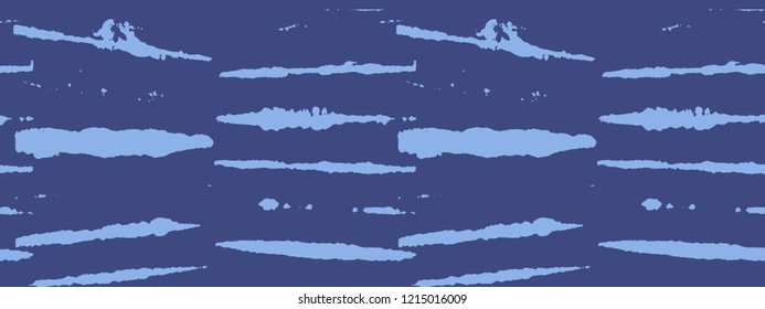 Japanese Kimono Vector Seamless Pattern, Trendy Tie Dye Geisha Ornament. Wabi Sabi Ikat Geo Texture, Asian Kimono Fabric Watercolor Batik Design. Creative Shibori Geometric Seamless Summer Pattern