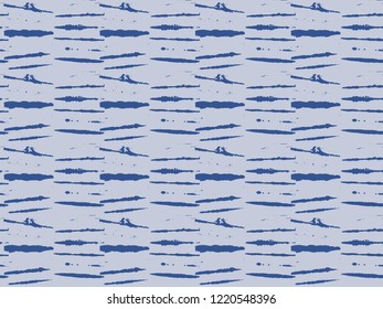 Japanese Kimono Vector Seamless Pattern, Artistic Tie Dye Geisha Ornament. Wabi Sabi Ikat Geo Texture, Asian Fashion Textile Watercolour Batik Print. Children Shibori Geometric Seamless Summer Pattern