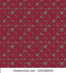 Japanese Kimono Vector Seamless Pattern, Female Tie Dye Organic Texture. 