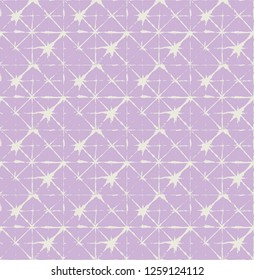 Japanese Kimono Vector Seamless Pattern, Artistic Tie Dye Geisha Ornament. Wabi Sabi Ikat Geo Texture, Asian Kimono Fashion Watercolor Batik Design. Creative Shibori Geometric Seamless Summer Pattern
