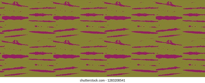 Japanese Kimono Vector Seamless Pattern, Female Tie Dye Organic Texture. Wabi Sabi Ikat Geo Texture, Asian Kimono Textile Watercolour Batik Prints. Textured Shibori Geometric Seamless Summer Pattern