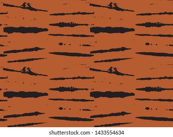 Japanese Kimono Vector Seamless Pattern, Funky Tie Dye Geisha Ornament. Wabi Sabi Ikat Geo Pattern, Asian Kimono Fashion Watercolor Batik Design. Textured Shibori Bohemian Seamless Summer Pattern