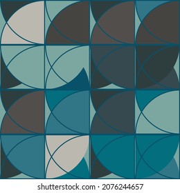 Japanese kimono or  yukata pattern. Seamless vector geometic background for textile with simple shapes in traditional colors of japan