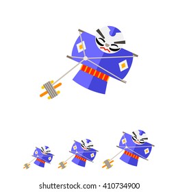Japanese kite flat icon