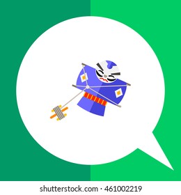 Japanese kite flat icon