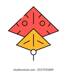 japanese kite line icon vector. japanese kite sign. isolated symbol illustration