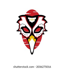 Japanese kitsune mask, Vector illustration eps.10