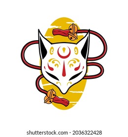 Japanese kitsune mask, Vector illustration eps.10