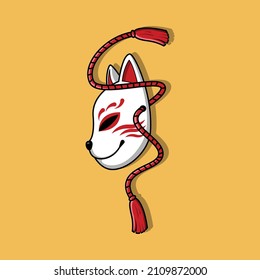 Japanese kitsune mask, Vector illustration eps.10