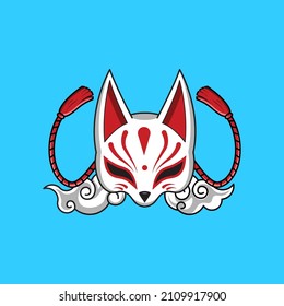Japanese kitsune mask, Vector illustration eps.10