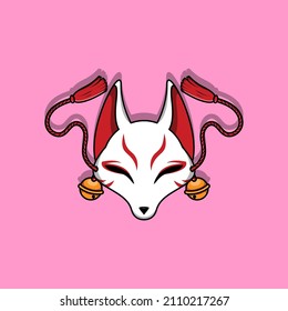 Japanese kitsune mask, Vector illustration eps.10