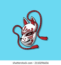 Japanese kitsune mask, Vector illustration eps.10