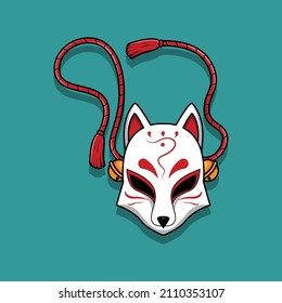 Japanese kitsune mask, Vector illustration eps.10