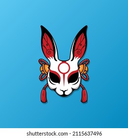 Japanese kitsune mask, Vector illustration eps.10