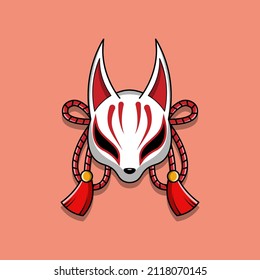 Japanese kitsune mask, Vector illustration eps.10