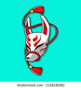 Japanese kitsune mask, Vector illustration eps.10