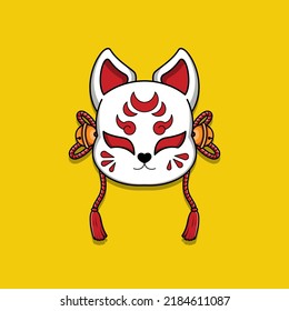 Japanese kitsune mask, Vector illustration eps.10