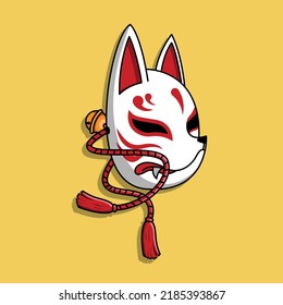 Japanese kitsune mask, Vector illustration eps.10