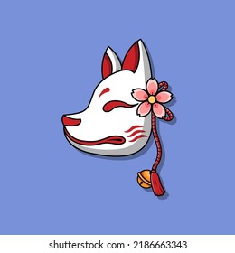 Japanese kitsune mask, Vector illustration eps.10