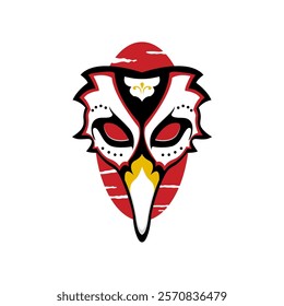 Japanese Kitsune Mask Vector Illustration