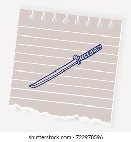 Japanese knife doodle