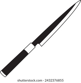 Japanese Knife - Kitchen Knife Illustration in Vector