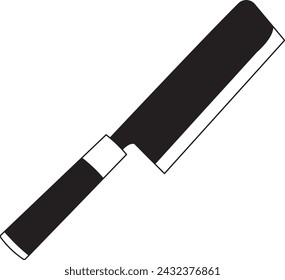 Japanese Knife - Kitchen Knife Illustration in Vector