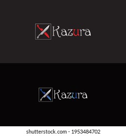 Ilustración vectorial de diseño del logotipo del cuchillo japonés 