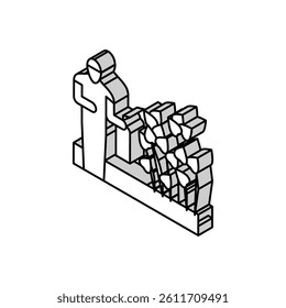 japanese knotweed removal isometric icon vector. japanese knotweed removal sign. isolated symbol illustration