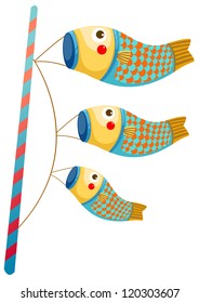Japanese koi carp windsocks