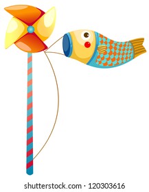 Japanese koi carp windsocks