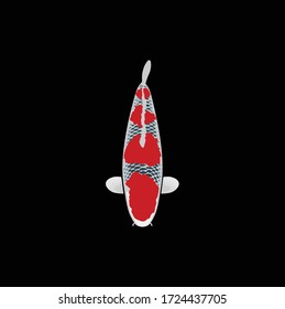 Japanese Koi Fish Logo design vector.