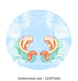  japanese koi vector background