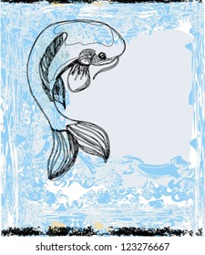  japanese koi vector background