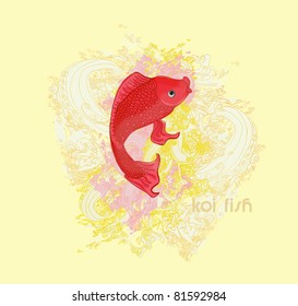 japanese koi vector background