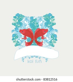 japanese koi vector background