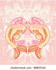 japanese koi vector background