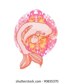 japanese koi vector background