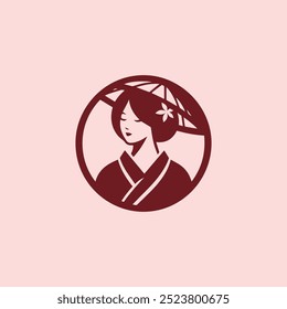Japanese lady logo for sale