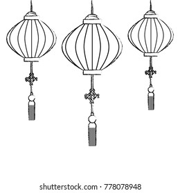 japanese lamps hanging icon