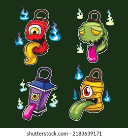 japanese lantern ghost, japanese yokai