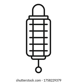 Japanese lantern icon. Outline japanese lantern vector icon for web design isolated on white background