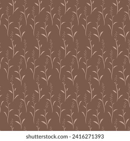  Japanese Leaf Branch Swirl Line Vector Seamless Pattern