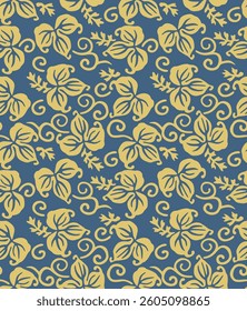 Japanese Leaf Curl Vector Seamless Pattern