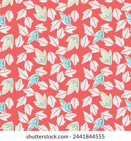 Japanese Leaf Fall Vector Seamless Pattern