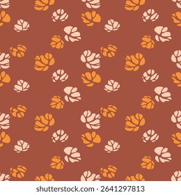 Japanese Leaf Fall Vector Seamless Pattern